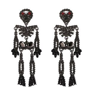 Skeleton Dangle Earrings for Rhinestone Skull Stud Earrings